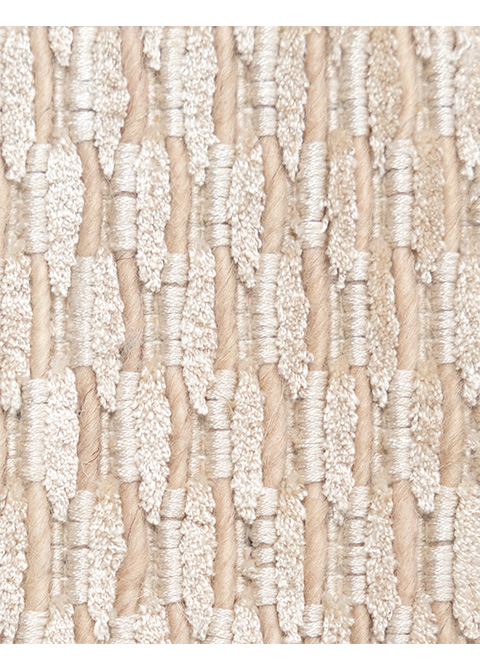 Tapete Texturizado Beige con Relieve de Panal en Tonos Trigo - Vista alternativa