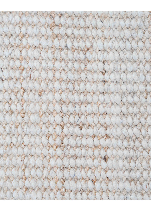 Tapete Natural Beige de Trama Gruesa Tejido a Mano - Vista alternativa