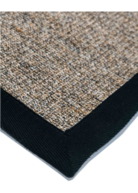 Tapete de Fibra Natural Beige con Ribete Negro - Vista alternativa