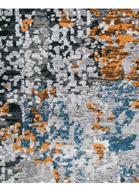Tapete Abstracto Gris con Borde Negro Erosionado - Vista alternativa