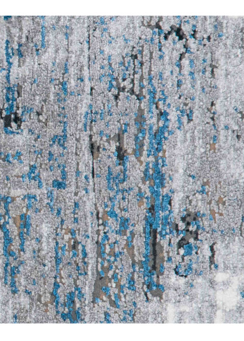 Tapete Abstracto Gris con Veta Ocre y Rayado Horizontal - Vista alternativa