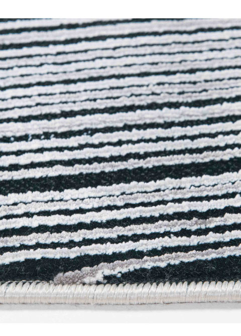 Tapete Gráfico Blanco con Líneas Radiales en Negro