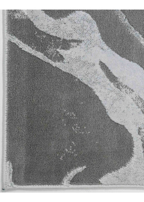 Tapete Abstracto Gris con Vetas Marmoleadas en Lila