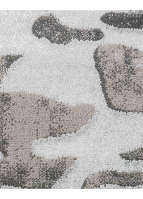 Tapete Abstracto Gris con Vetas Marmoleadas en Lila