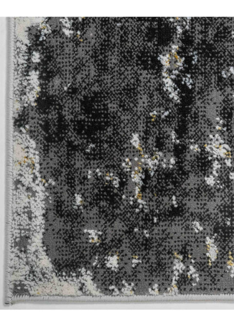 Tapete Abstracto Gris con Centro Carbón y Marco Erosionado - Vista alternativa