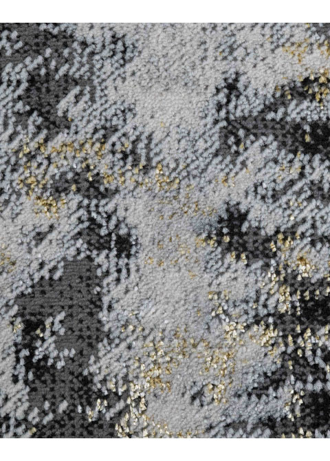 Tapete Abstracto Gris con Centro Carbón y Marco Erosionado