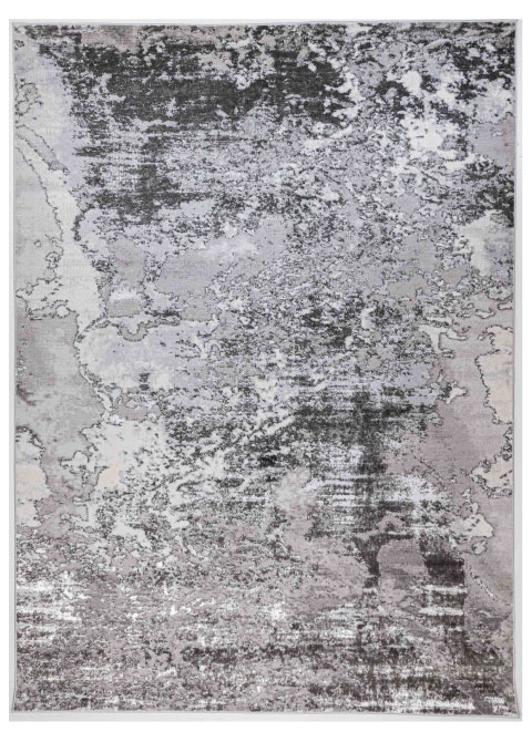 Tapete Abstracto Gris Perla con Erosión Difusa en Carbón
