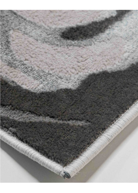 Tapete Abstracto Gris con Marmoleado Fluido en Malva