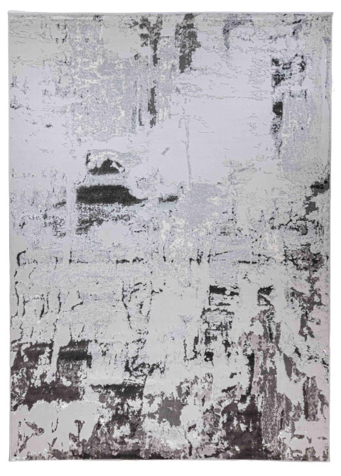 Tapete Abstracto Gris Claro con Desgaste Sutil en Malva