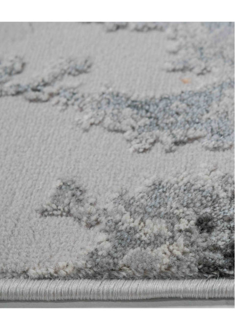 Tapete Abstracto Gris Claro con Desgaste Sutil en Malva - Vista alternativa