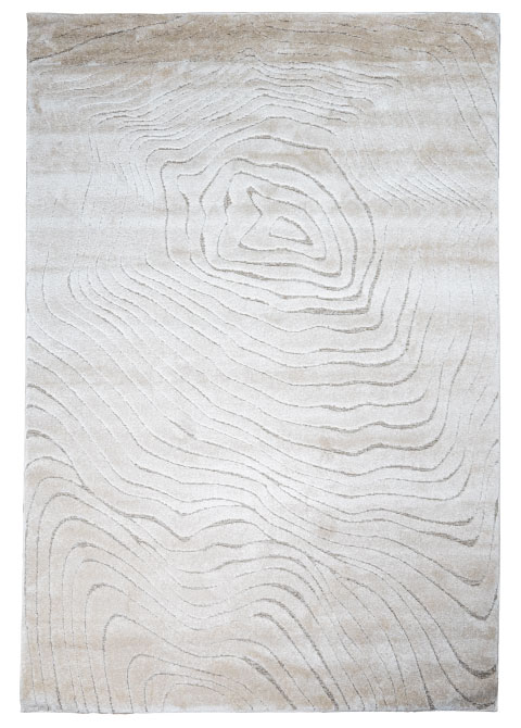 Tapete Monocromo Beige con Vetas de Madera en Relieve