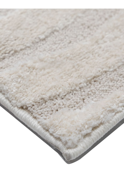 Tapete Monocromo Blanco con Ondas en Relieve Tallado