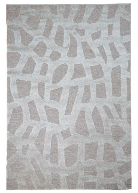 Tapete Monocromo Gris Topo con Formas Abstractas en Relieve