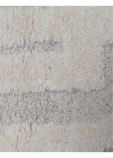 Tapete Monocromo Marfil con Trazos Modulares en Relieve