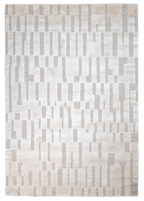 Tapete Monocromo Crema con Barras Verticales en Relieve