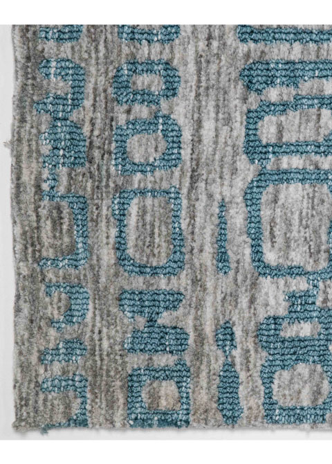 Tapete Abstracto Azul con Retícula de Celdas