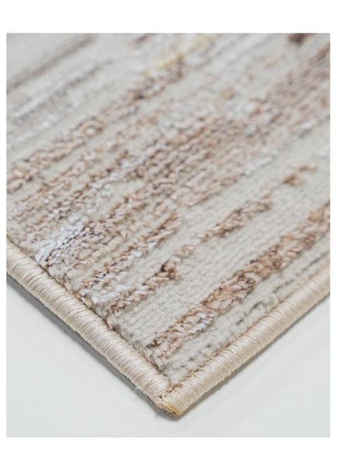 Tapete Geométrico Beige con Rombos Difuminados en Oro