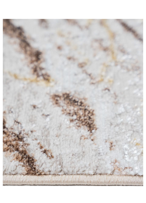 Tapete Abstracto Beige con Vetas Blancas y Cobre - Vista alternativa