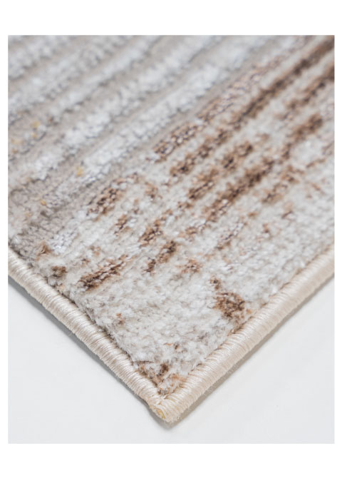 Tapete Geométrico Beige con Mosaico de Rectángulos Rayados