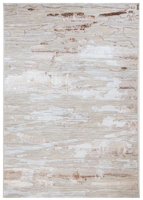 Tapete Abstracto Beige con Estratos Horizontales