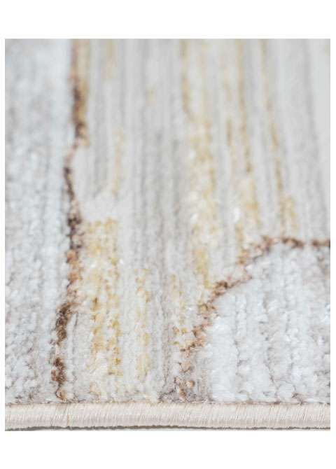 Tapete Abstracto Beige con Estratos Horizontales - Vista alternativa