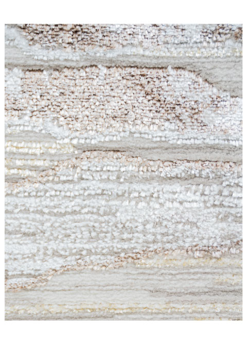 Tapete Abstracto Beige con Estratos Horizontales