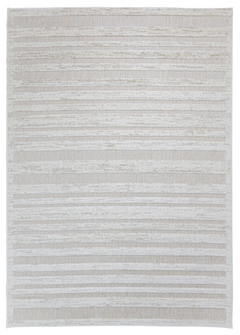 Tapete Rayado Beige con Franjas Horizontales
