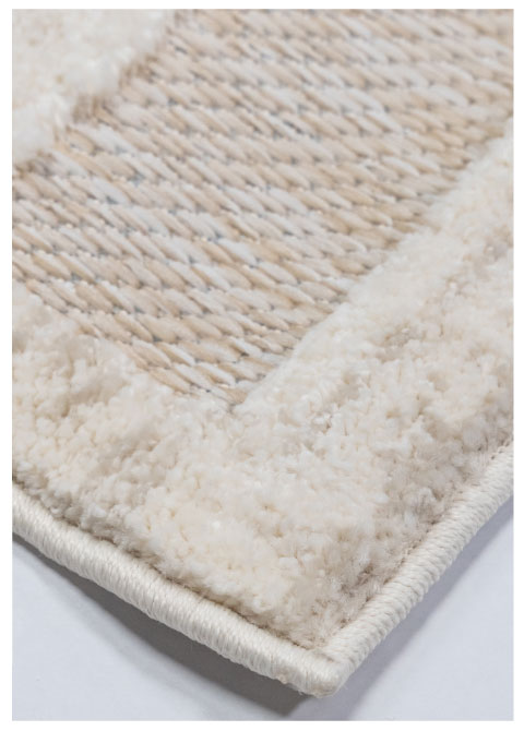 Tapete Rayado Beige con Franjas Horizontales - Vista alternativa
