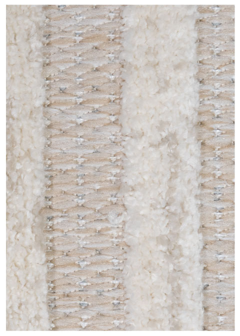 Tapete Rayado Beige con Franjas Horizontales