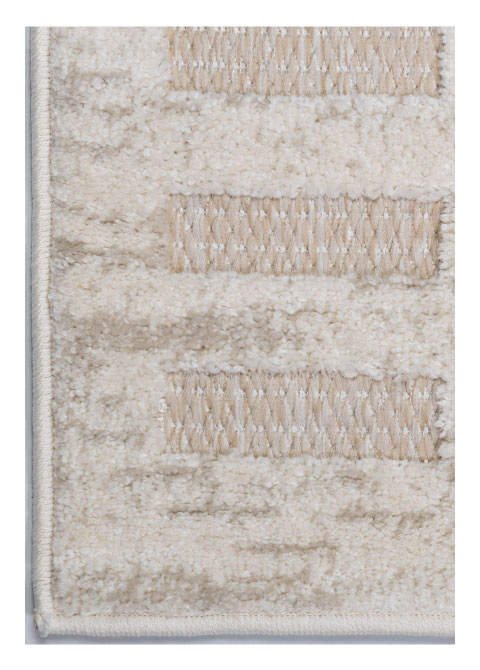 Tapete Geométrico Beige con Franjas de Bloques - Vista alternativa