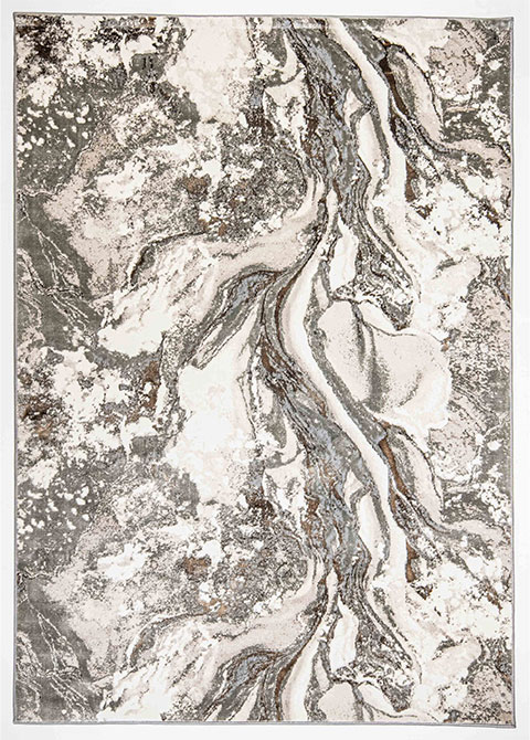 Tapete Abstracto Gris con Cauce de Mármol