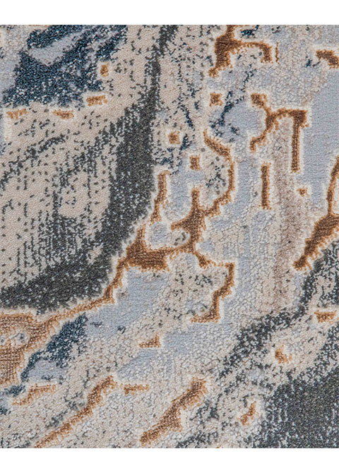 Tapete Abstracto Gris con Estratos Diagonales en Oro