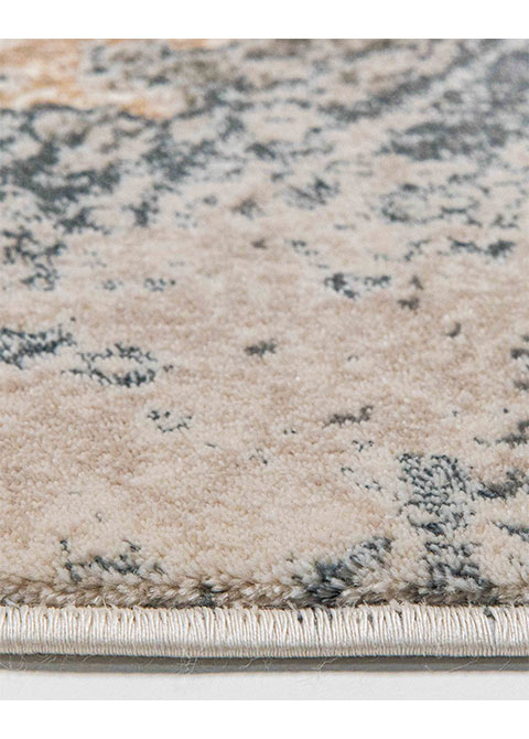 Tapete Abstracto Beige con Cascada Veteada en Azul