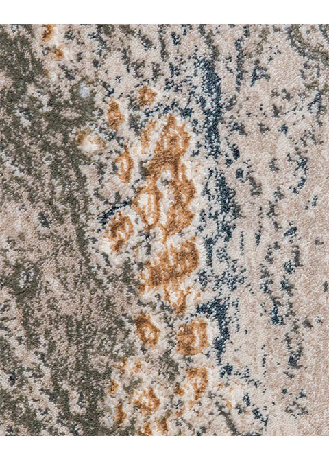 Tapete Abstracto Beige con Cascada Veteada en Azul