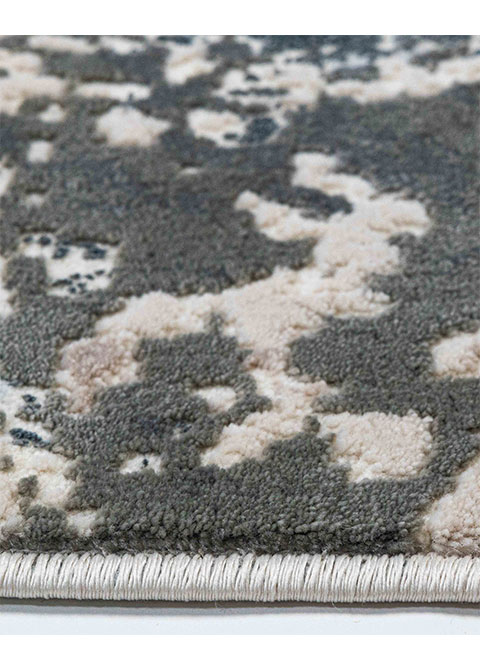 Tapete Abstracto Beige con Nubes Moteadas en Azul