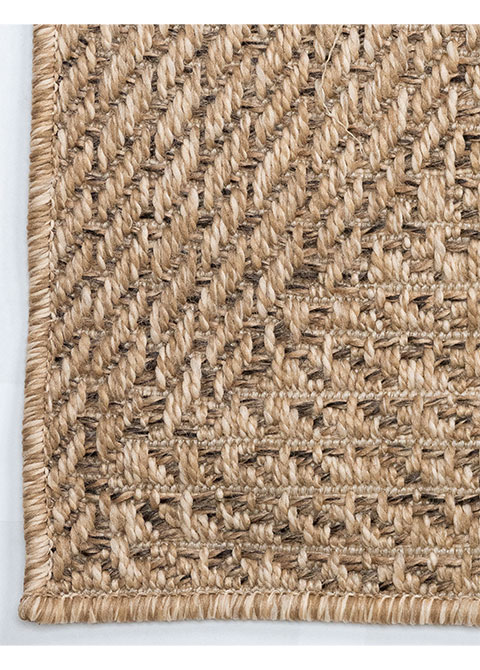 Tapete Tejido Beige con Espiga en Bloques