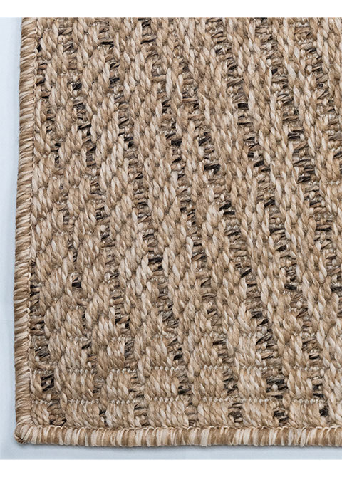 Tapete Tejido Beige con Hojas de Palma