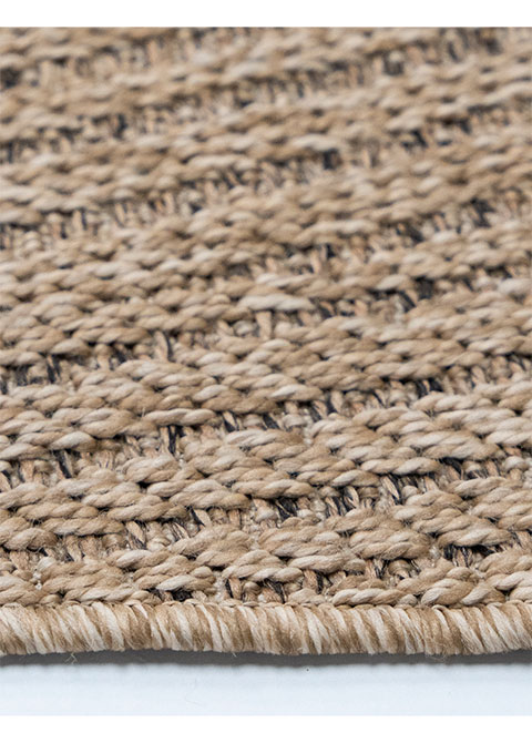 Tapete Tejido Beige con Hojas de Palma