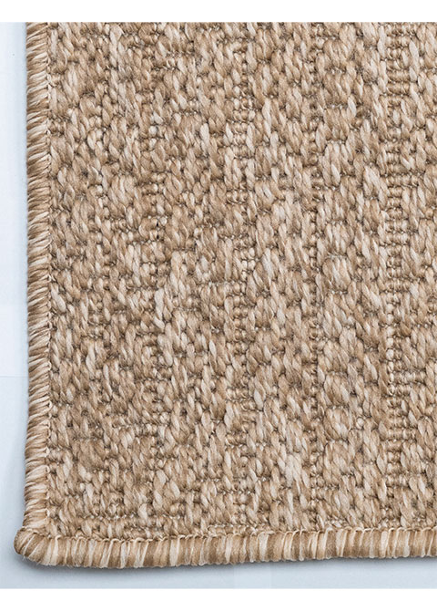 Tapete Tejido Beige con Damero de Espiga - Vista alternativa