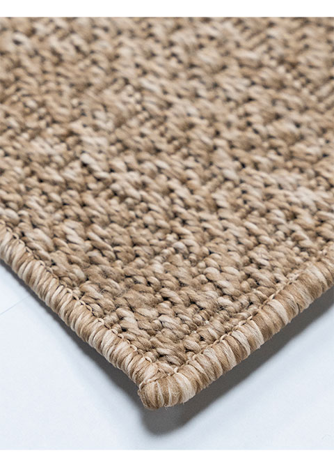 Tapete Tejido Beige con Damero de Espiga