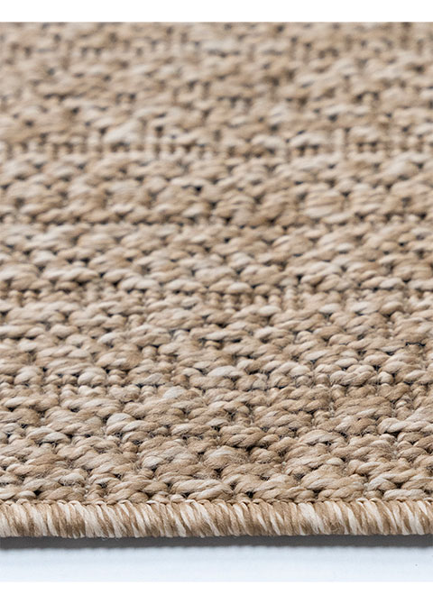 Tapete Tejido Beige con Damero de Espiga