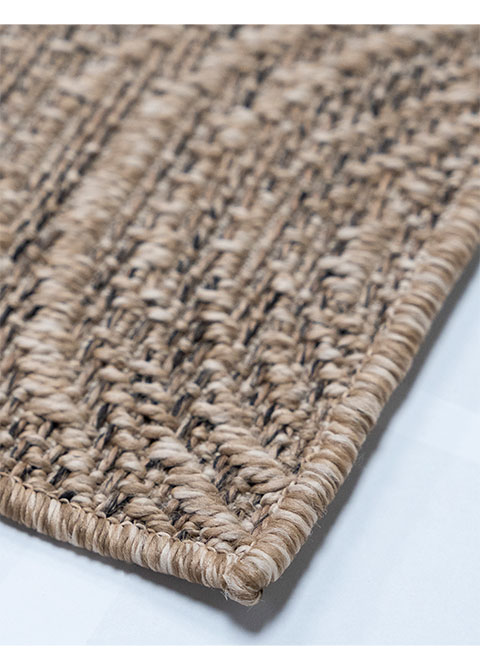 Tapete Tejido Beige con Círculos Concéntricos - Vista alternativa