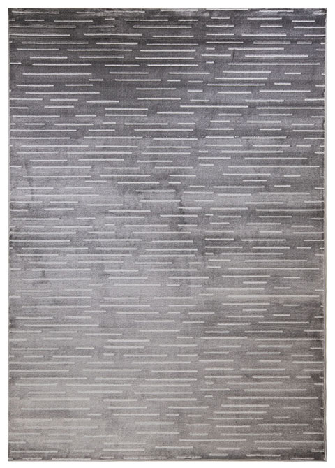 Tapete Abstracto Gris con Trazos Horizontales en Relieve