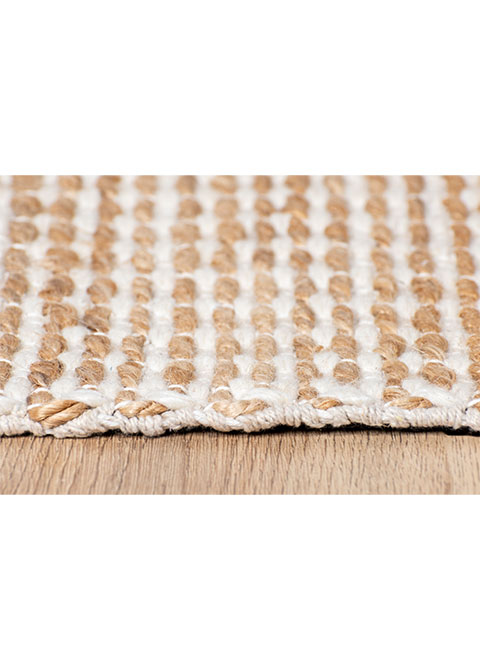 Tapete Tejido Beige con Bandas Jaspeadas - Vista alternativa