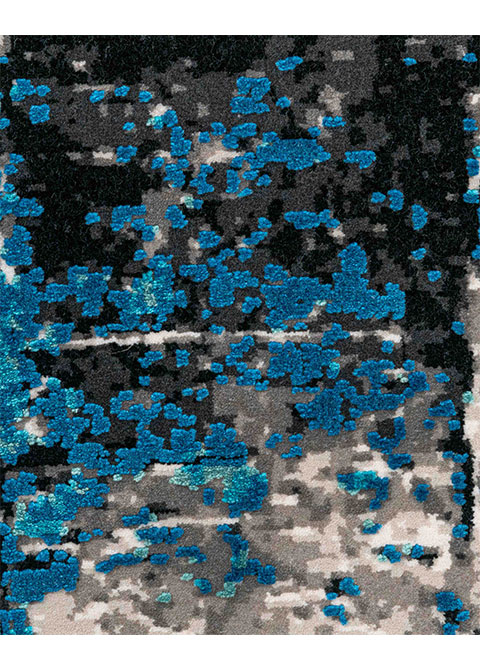 Tapete Abstracto Turquesa con Mosaico Desgastado