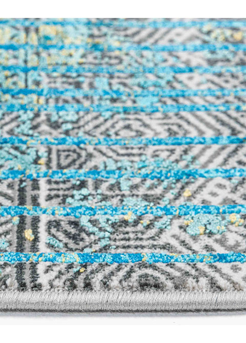Tapete Abstracto Turquesa con Retícula de Líneas Finas