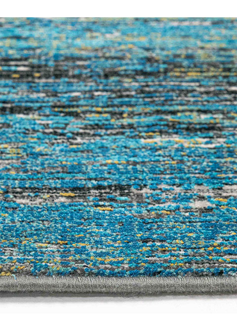 Tapete Abstracto Turquesa con Marcos Concéntricos