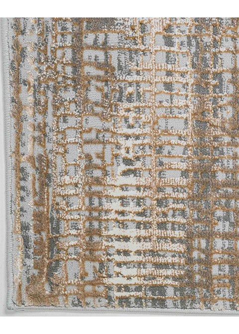 Tapete Abstracto Gris con Rayado Cruzado Fino