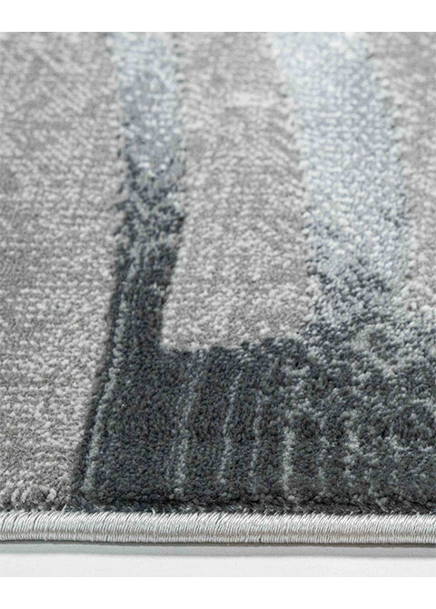 Tapete Abstracto Gris con Curvas Peinadas