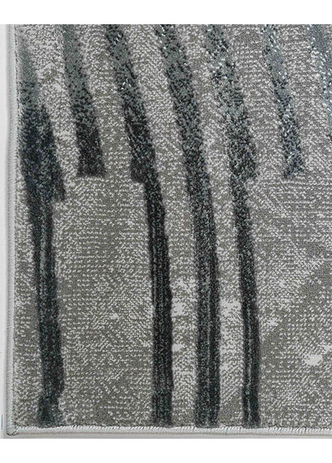 Tapete Abstracto Gris con Curvas Peinadas
